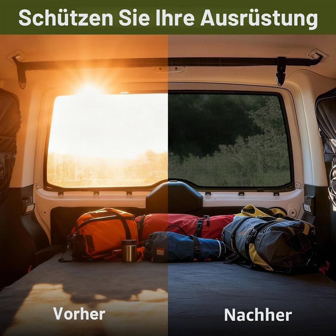 ZATOOTO Sonnenschutz für VW T5 T6 Heckscheibe, Laderaumschutz, Camping | 1 Stück, Einfache Montage,