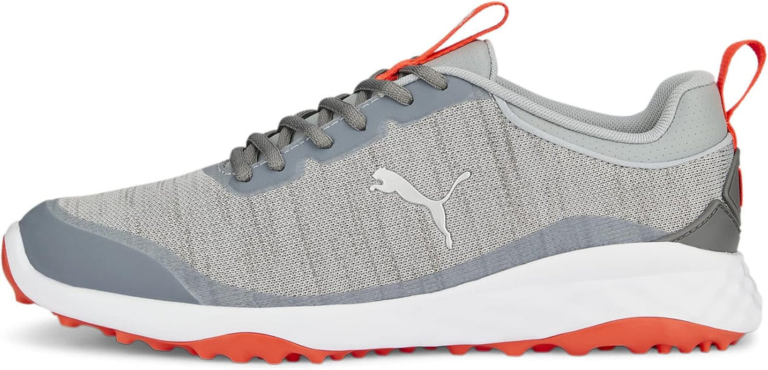 PUMA Herren Fusion Pro Golfschuh 43 EU Cool Mid Grey Puma Silver Red Blast, 43 EU Cool Mid Grey Puma