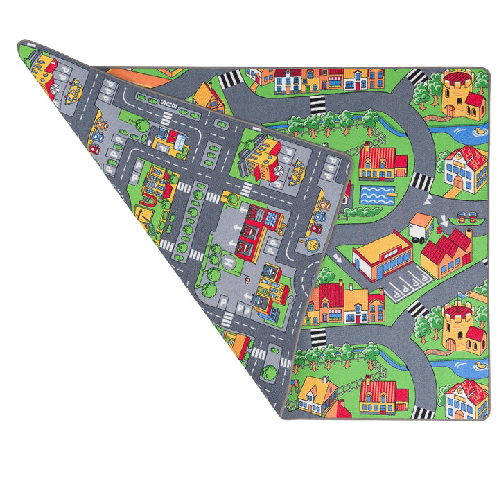 Pergamon Strassenteppich Beidseitig Kinder Spielteppiche für Kinderzimmer und Spielzimmer 200x300 cm