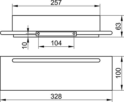Keuco Duschablage, Aluminium, Silber, 34cm Single, Single