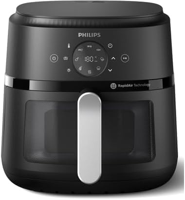 Philips Airfryer Serie 2000 NA231/00 Freidora de Aire 13 en 1 Con Ventana 6.2L 1700W Negra