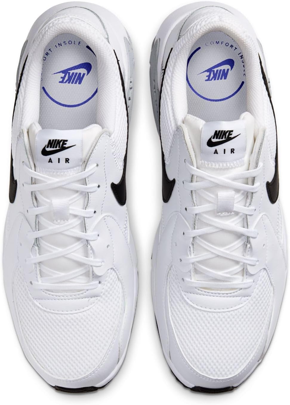 Nike Herren Air Max Excee Sneaker 38.5 EU White Black Pure Platinum, 38.5 EU White Black Pure Platin