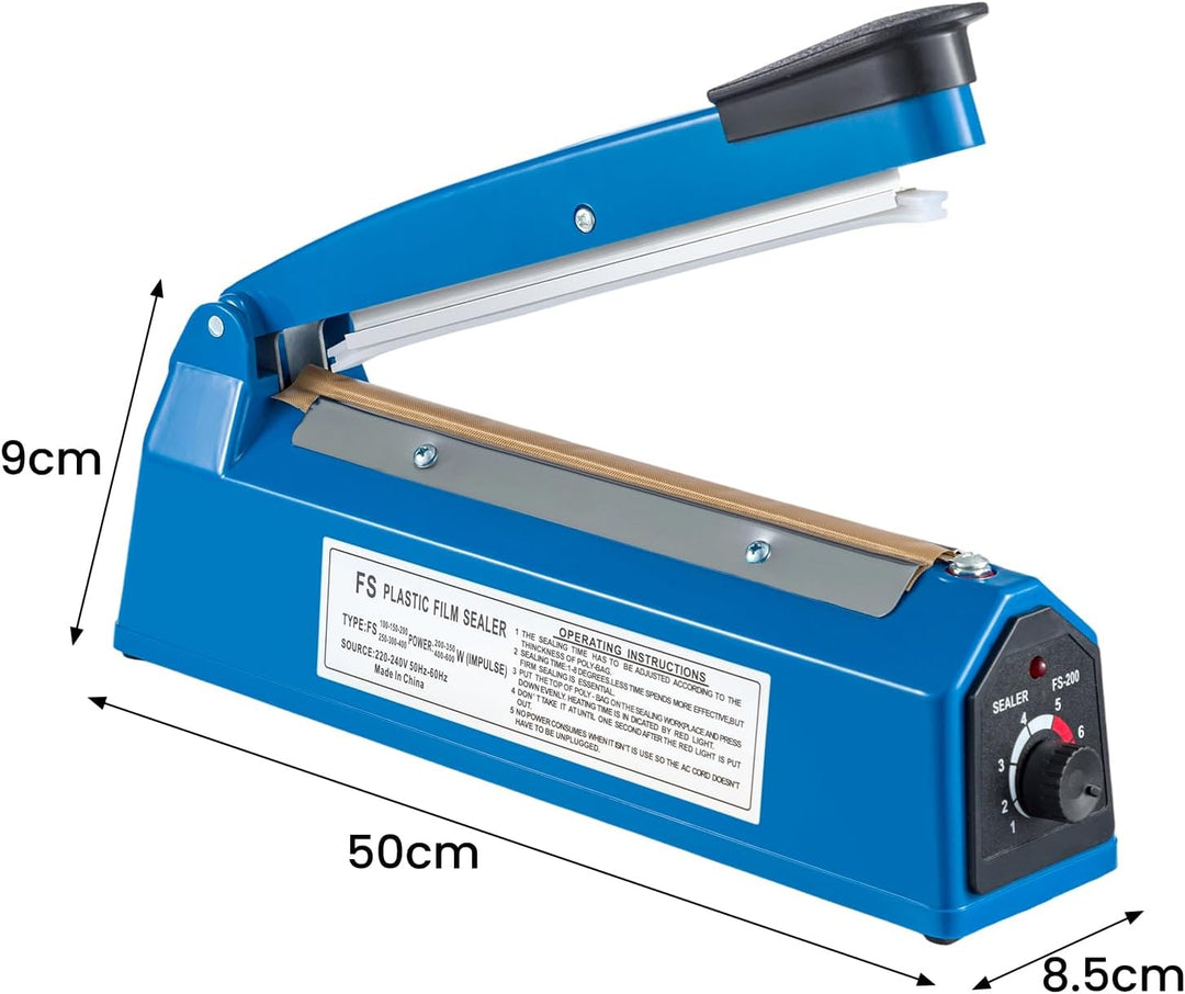 Heisssiegelgerät 400mm Beutelverschliesser Folienschweissgerät Impuls Schweissgerät Verschweisser Zu