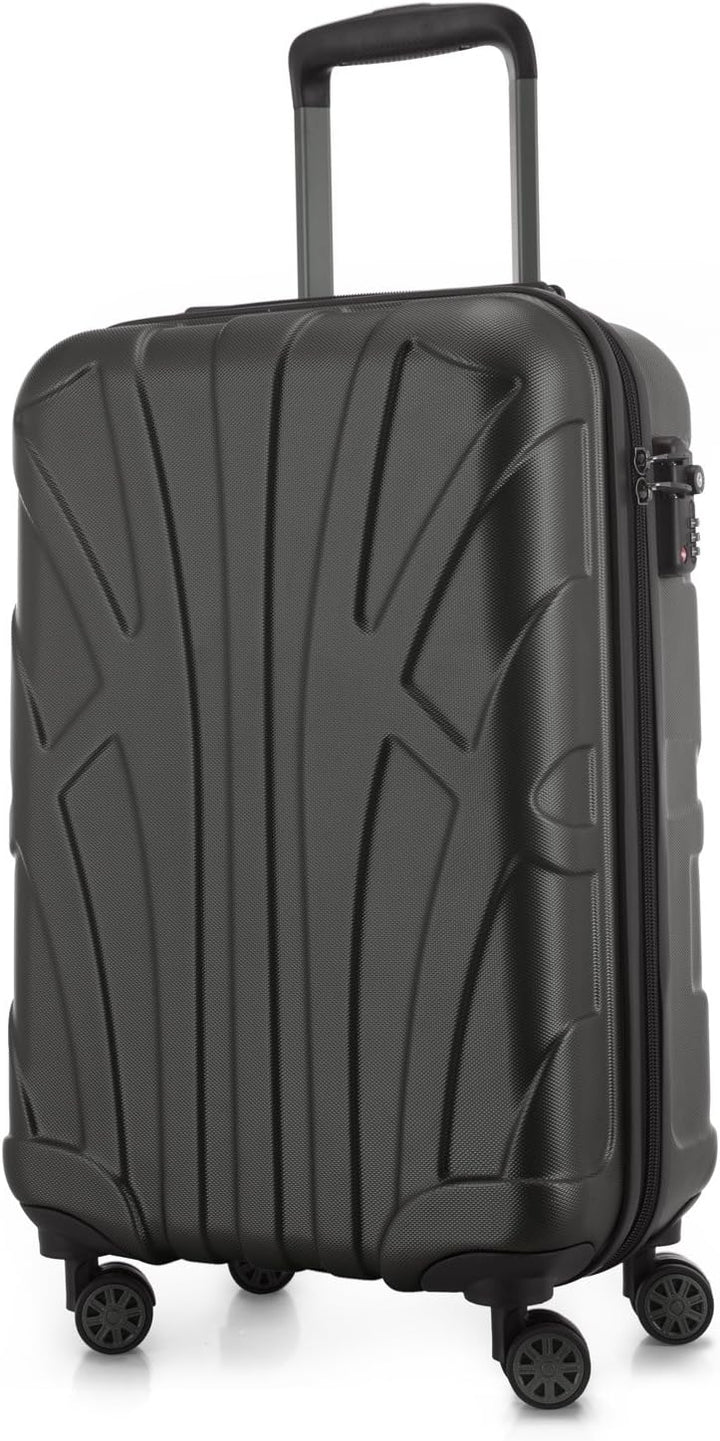 suitline Handgepäck Hartschalen-Koffer Koffer Trolley Rollkoffer Reisekoffer, TSA, 55 cm, ca. 34 Lit