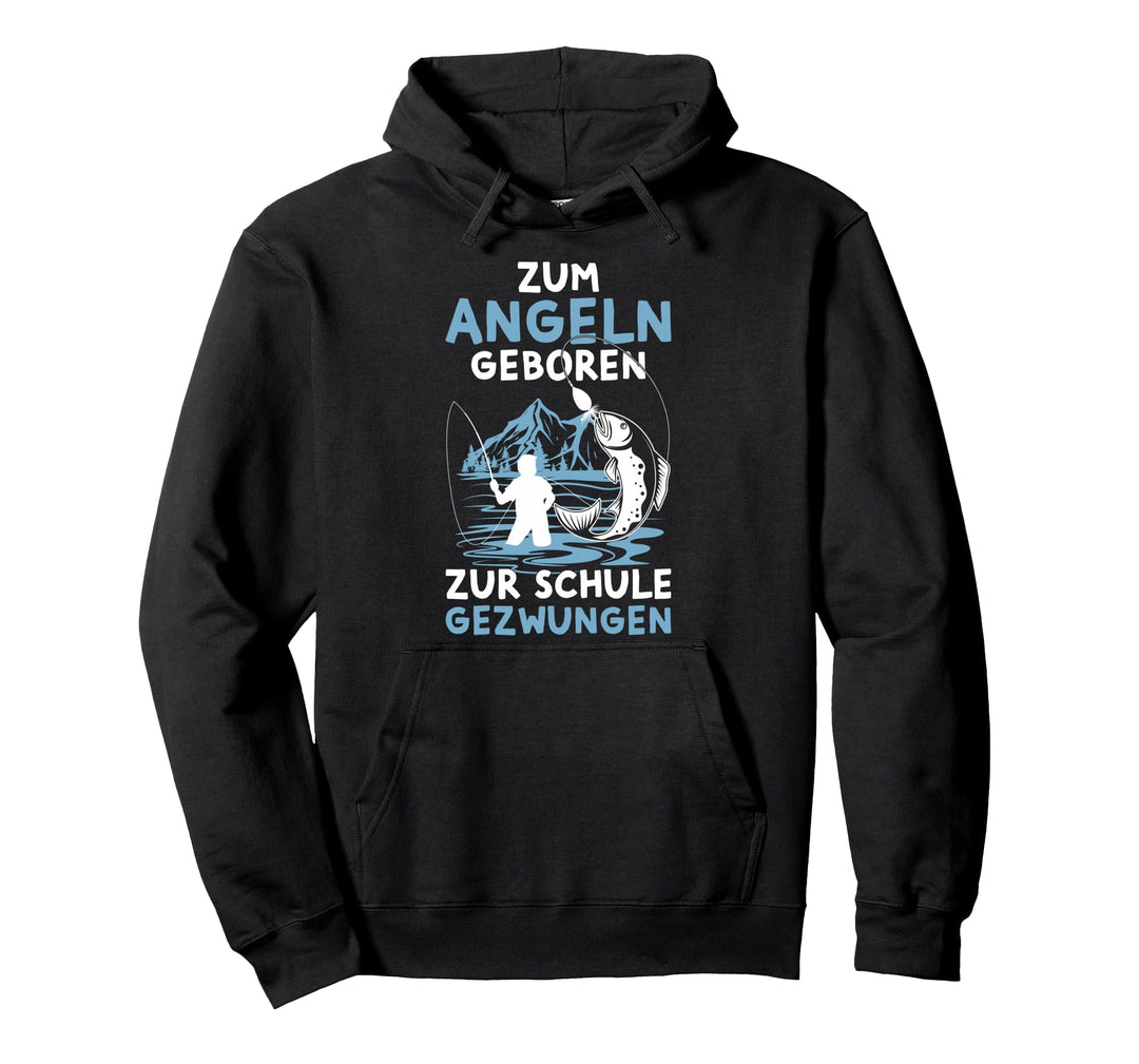 Zum Angeln Geboren Angler Fischer Kinder Junge Angel Pullover Hoodie