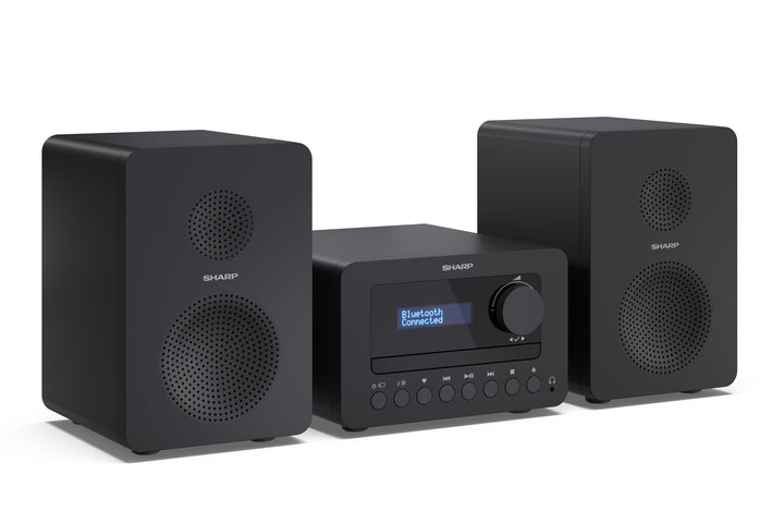 SHARP XL-B514(BK) Hi-Fi Mikrosystem mit FM-Radio, Bluetooth 5.0, CD-MP3-Player, USB-Wiedergabe, 30 W