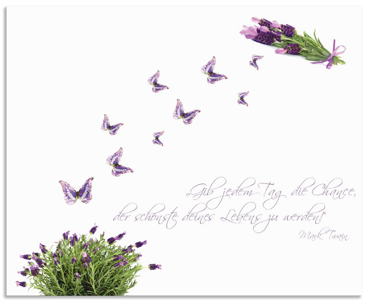 ARTland Spritzschutz Küche aus Alu für Herd Spüle 80x65 cm (BxH) Küchenrückwand mit Motiv Spruch Sch