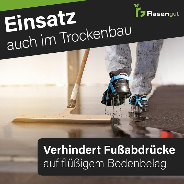 Rasengut Rasenlüfter Nagelschuhe für unkrautfreien Rasen - Hand Vertikutierer zum Rasen belüften und