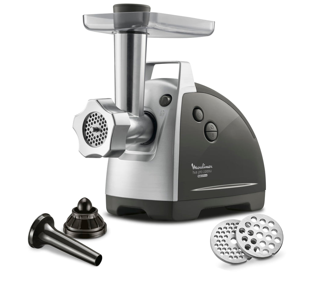 Moulinex ME6868 Meat Mincer Fleischwolf | 2200 Watt | 4 Zubehörteile inbegriffen | sicheres Reverse-