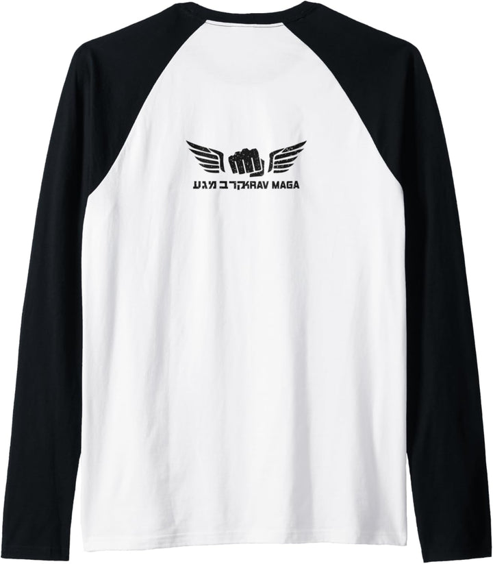 KRAV MAGA Shirt Israeli Combat System IDF Front Back Raglan