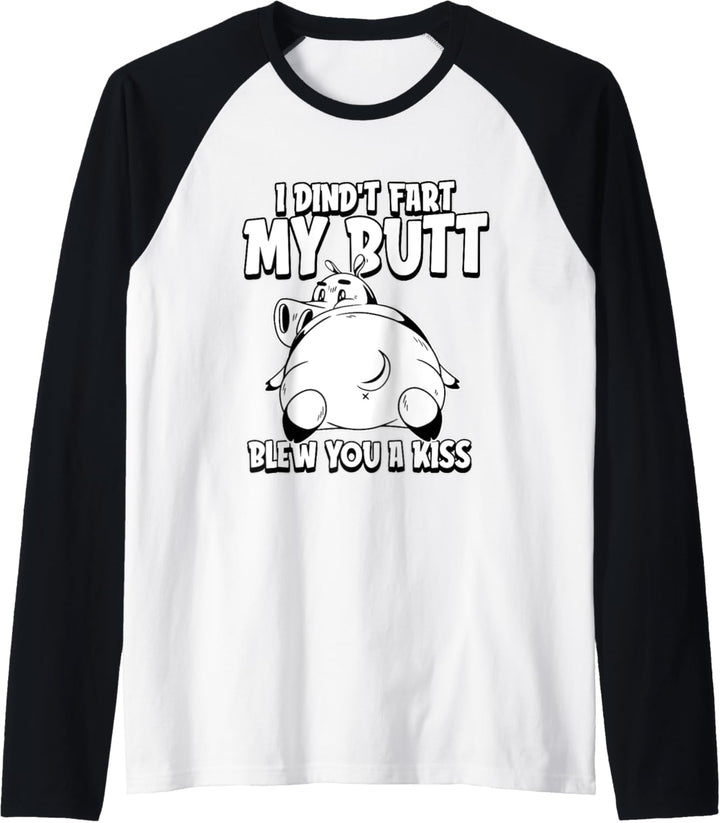Lustig Nilpferd - Flusspferd Hippo Flusspferd Raglan