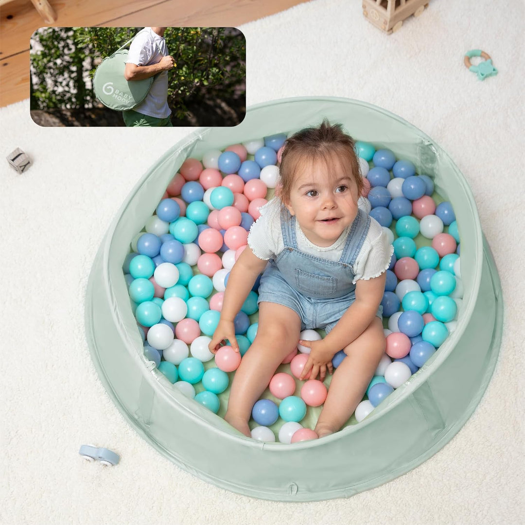 Babymoov Strandmuschel 3-in-1 Aquani Provence - Strandzelt, Planschbecken und Reisebett für Kinder m