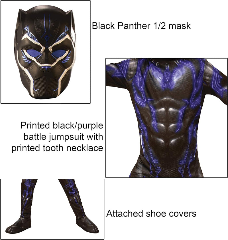 Endgame 138746 Disfraz Battle Classic Avengers Klassisches „Black Panther“-Kostüm M bunt, Multicolor