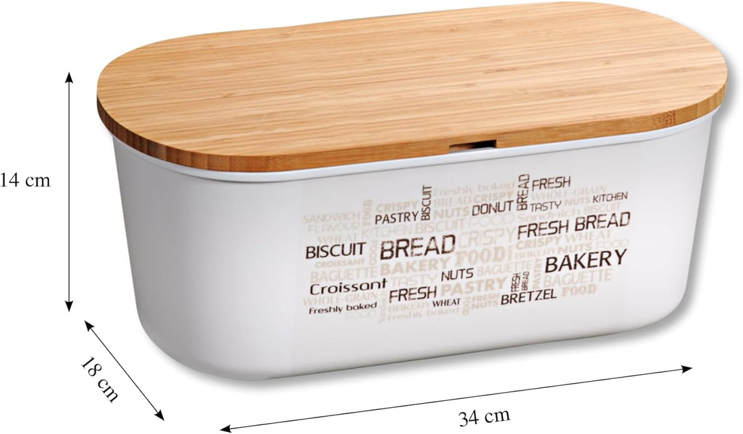 Kesper | Brotbox mit Bambus-Schneidebrett – Material: Kunststoff (PET), Bambus - FSC®-zertifiziert,