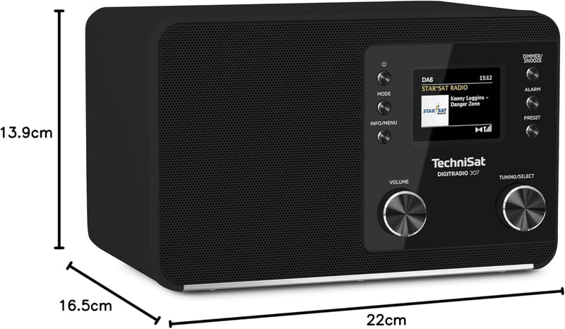 TechniSat DIGITRADIO 307 BT – DAB+ Radio mit BestTune (DAB, UKW, AUX in, Bluetooth-Audiostreaming, K