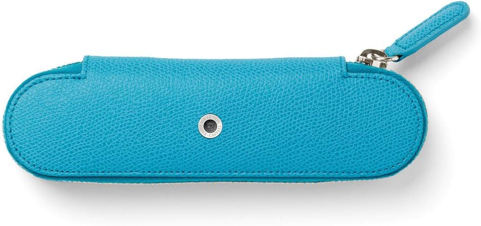 Graf von Faber-Castell 118674 Epsom Reissverschluss-Etui für 2 Schreibgeräte Gulf Blau 1 Stück (1er