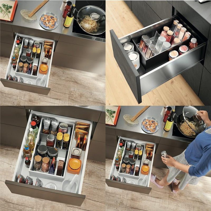 BLUM© Premium Qualität I AMBIA-LINE Gewürzhalter für Schubladen I Gewürzregal I Spice Organizer für