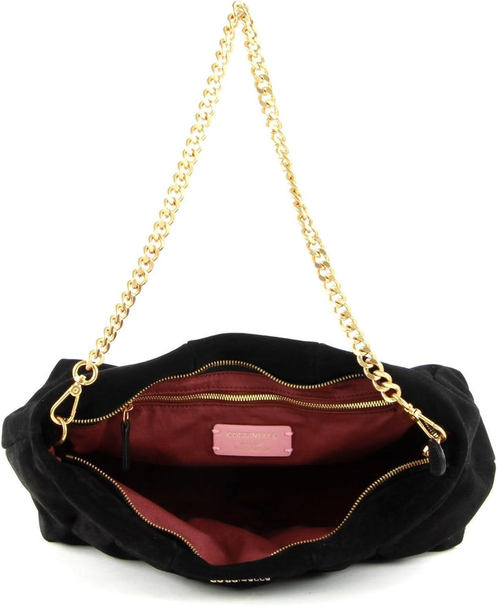 Coccinelle Ophelie Goodie Suede Handbag Noir