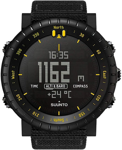 Suunto Core Outdoor-Sportuhr mit Höhenmesser, Barometer und Kompass Black Yellow Tx Suunto Core, Bla