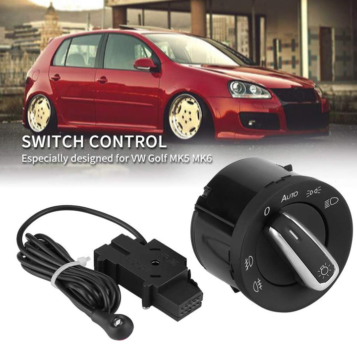 Keenso Auto Scheinwerfer Lichtschalter, Auto Scheinwerferschalter und Sensormodul Ersatz für MK5 Mk6