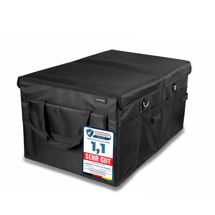 LIONSTRONG® Kofferraum-Organizer Box – Faltbare & rutschfeste Aufbewahrungsbox mit Tragegriffen und