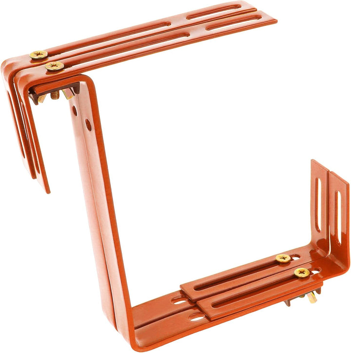 com-four® 4x Blumenkastenhalter für Balkon-Brüstungen und Geländer - flexible Befestigung aus Metall