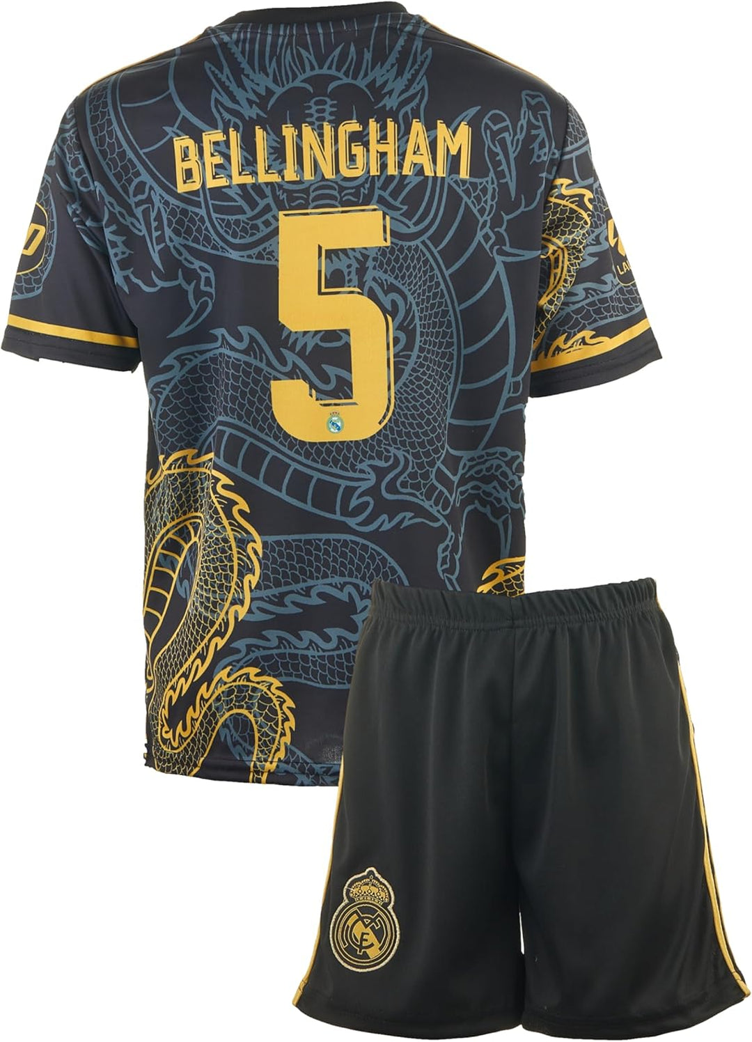Mefstone Madrid Karim Benzema, Bellingham, Kroos Kinder Trikot, Kommt mit Shorts Fussballfans (4-13
