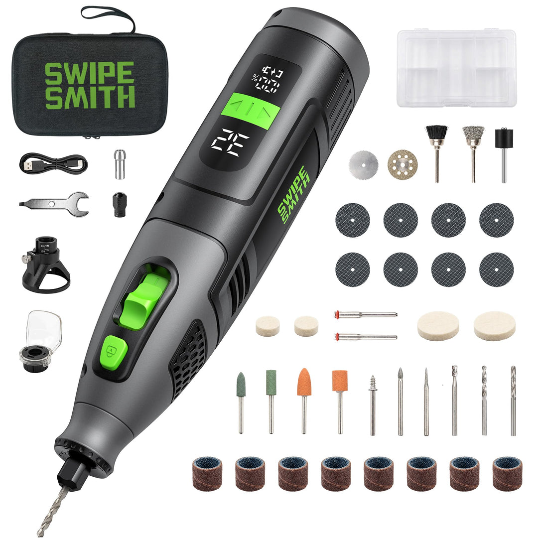 Multifunktionswerkzeug Akku, 12V 2.5Ah Multitool mit LCD Display, 8000-32000 U/min Rotationswerkzeug