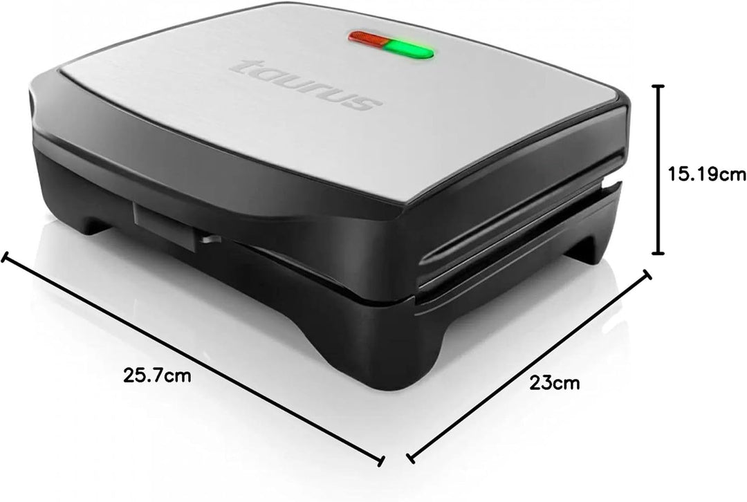 Taurus Miami Premium Sandwichtoaster, austauschbar, 900 W, 0 Dezibel, Kunststoff, Schwarz Multi-Plat