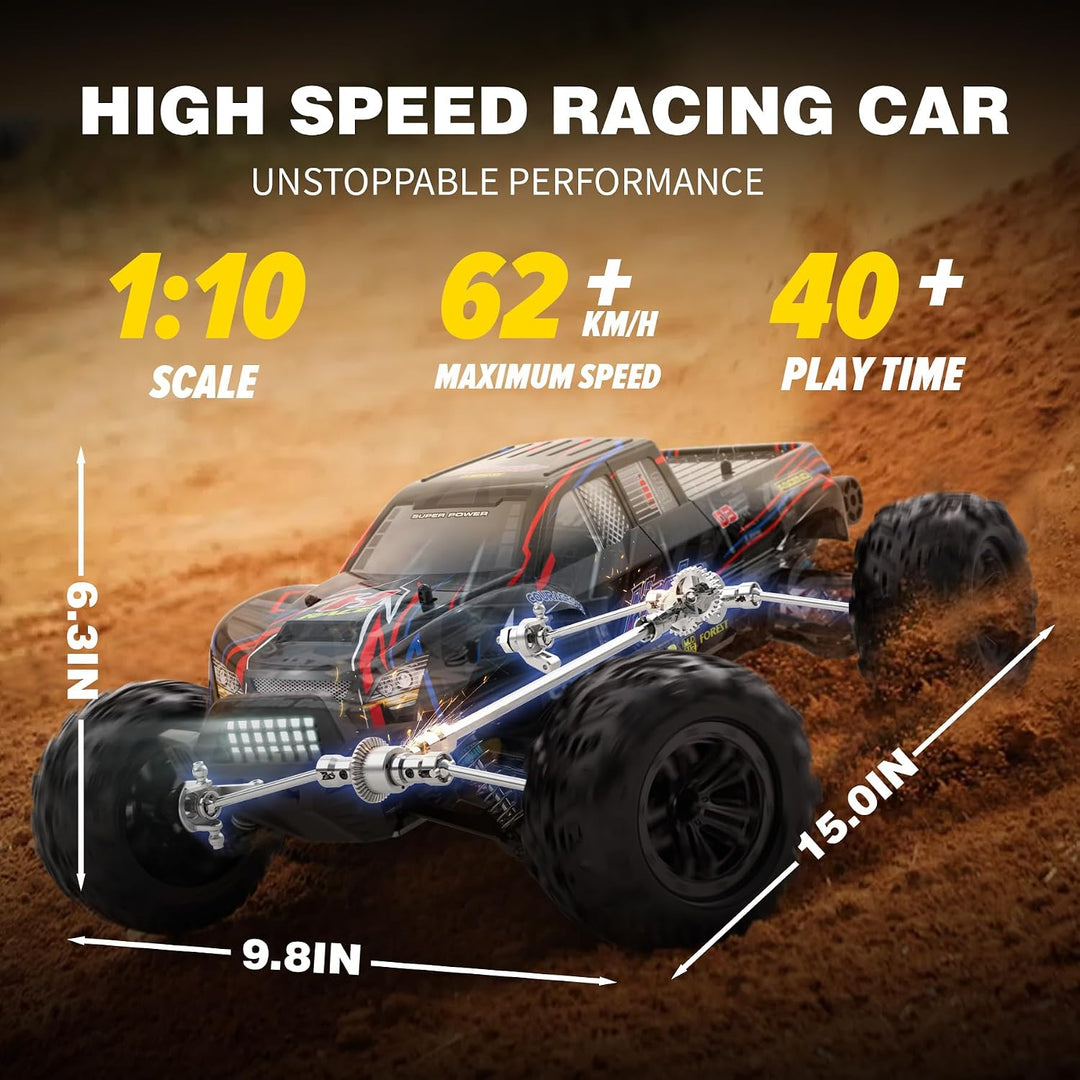 Hosim 1:10 Bürstenlose Ferngesteuertes Auto für Erwachsene &amp; Jungen, 60+ KMH Schnell RC Cars, 4x4 Of