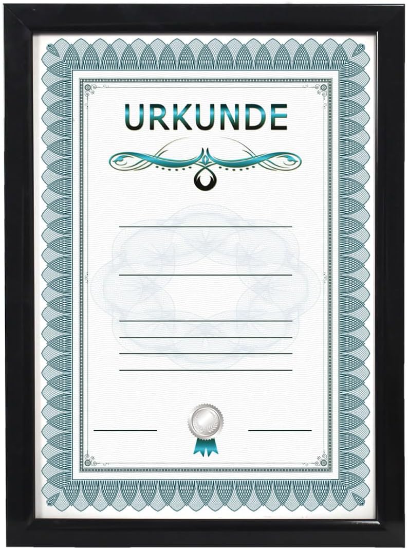 IDEAL TREND 2er 3er 5er 10er Pack Dokument Bilderrahmen 21x29,7 DIN A4 Urkunde Foto Rahmen: Farbe: 1