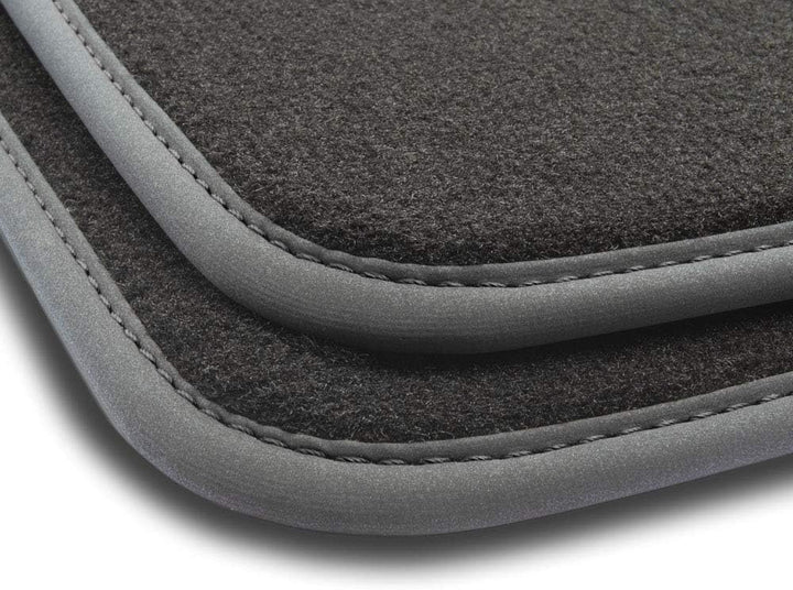 M MOTOS Velours Premium fussmatten Auto kompatibel mit Alfa Romeo 147 2000-2010 - Premium, Matt, Sch