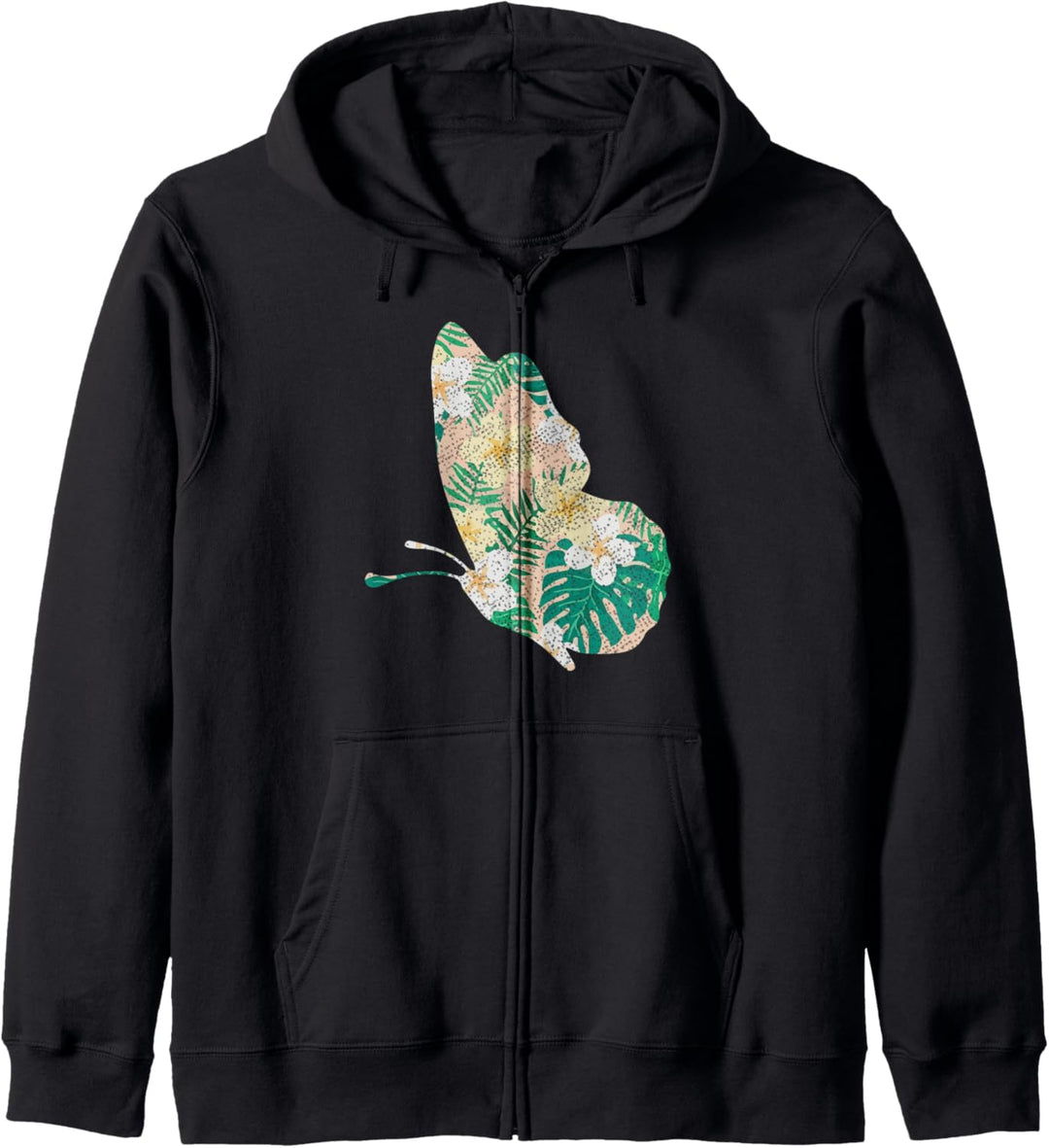 Niedlicher Blumen Schmetterling Kapuzenjacke