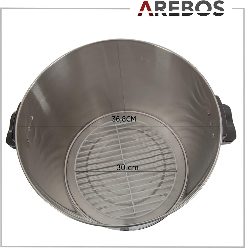 Arebos Einkochautomat 1800 W | Einkochtopf 28 L | mit Timer, Thermostat & Überhitzungsschutz | stufe