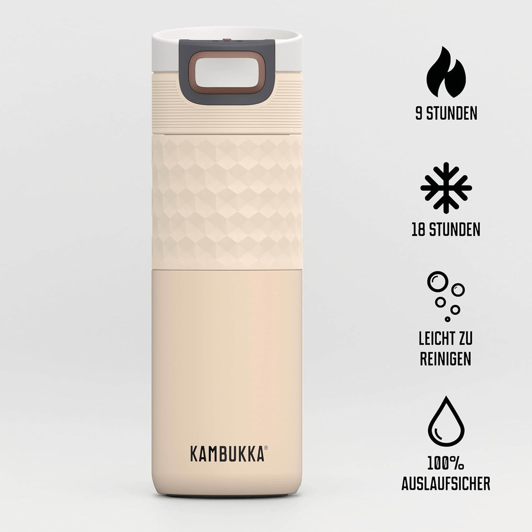 Kambukka Thermobecher 500ml - Kaffeebecher to go aus Edelstahl - Auslaufsicher & dicht - Isolierbech