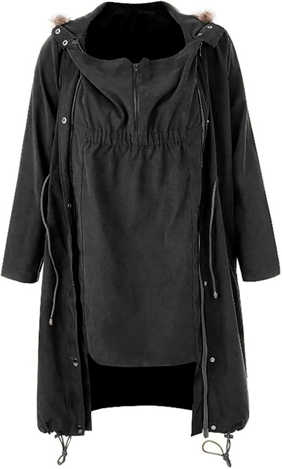 Fannyfuny Winterjacke Damen Lang Warm Baumwolljacke Tragejacke Umstandsjacke Umstandsmode Winter 3 I