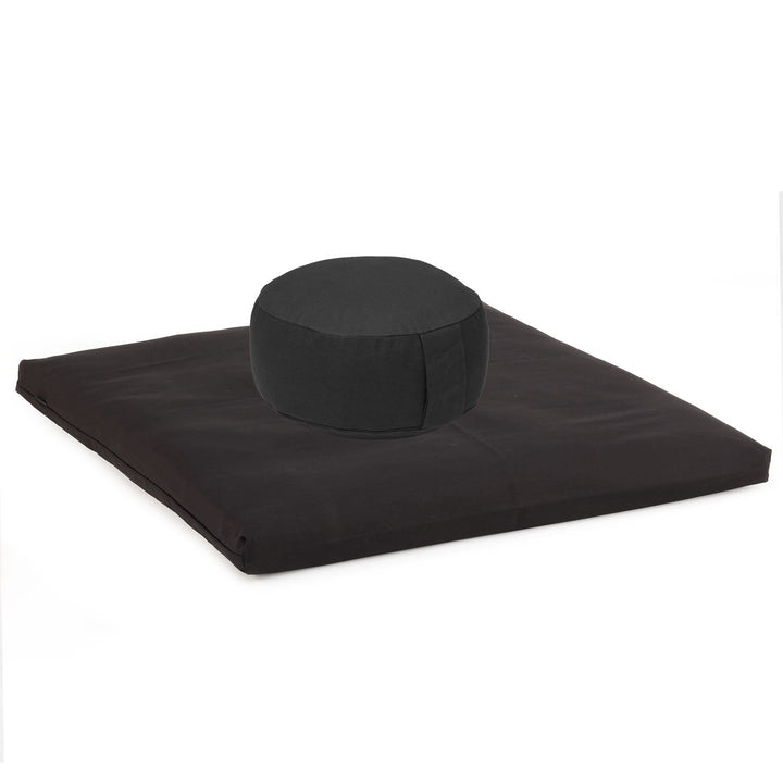 Medi-Set Basic I: Meditationskissen RONDO BASIC BASIC (Dinkel) und Meditationsmatte ZABUTON BASIC 80