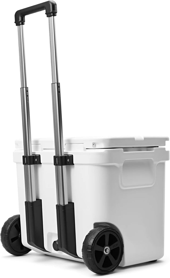 YETI Roadie 60 Rollkühler mit einziehbarem Periskopgriff Weiss, Weiss
