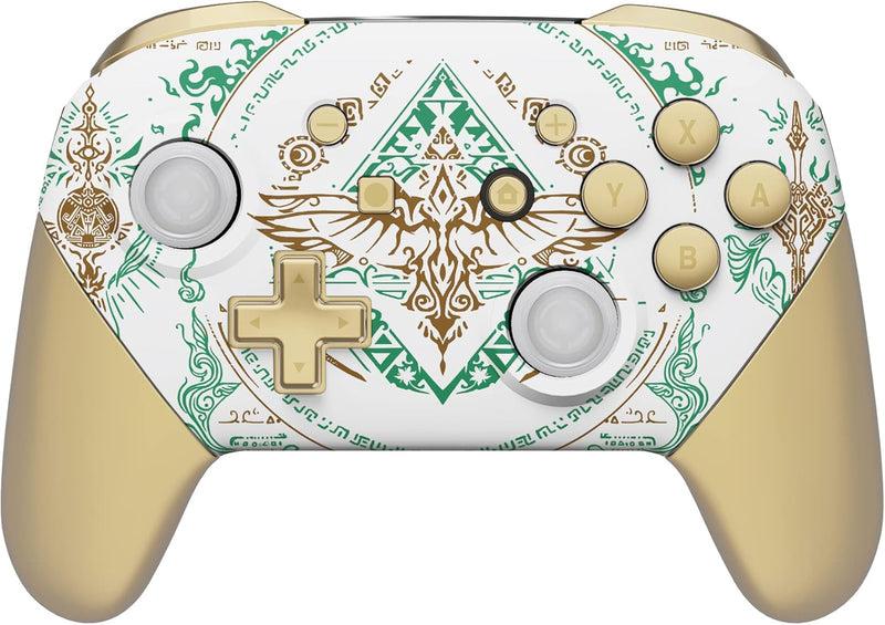 eXtremeRate Griff Hülle Set kompatibel mit Nintendo Switch Pro Controller, DIY-Ersatz Front Case/Bac