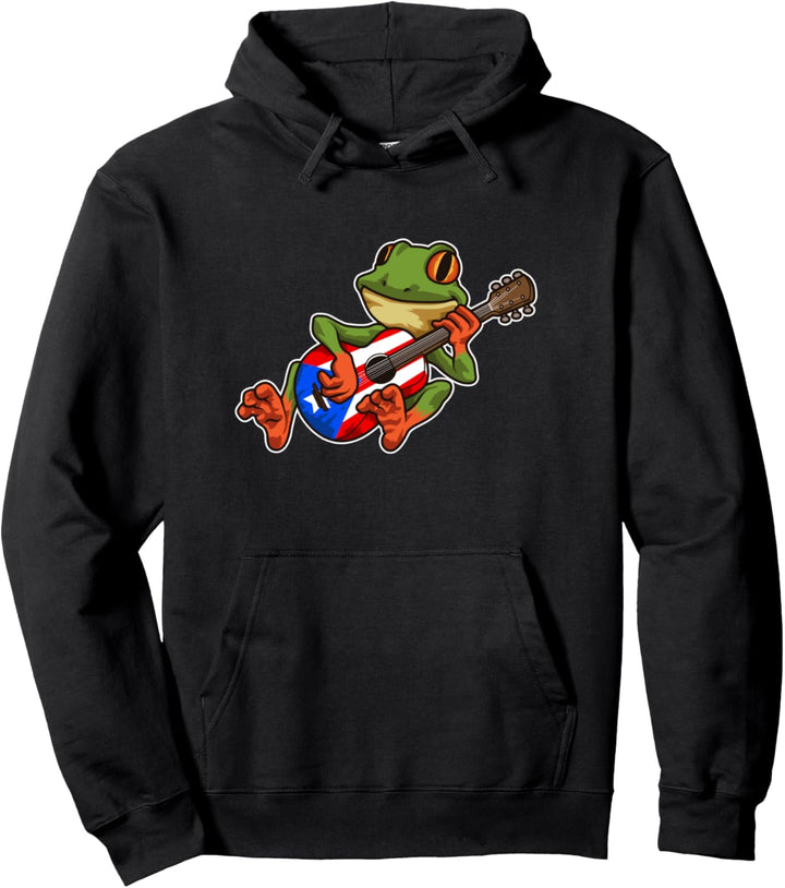 Coqui Frog Spielgitarre Boricua Animal Pullover Hoodie
