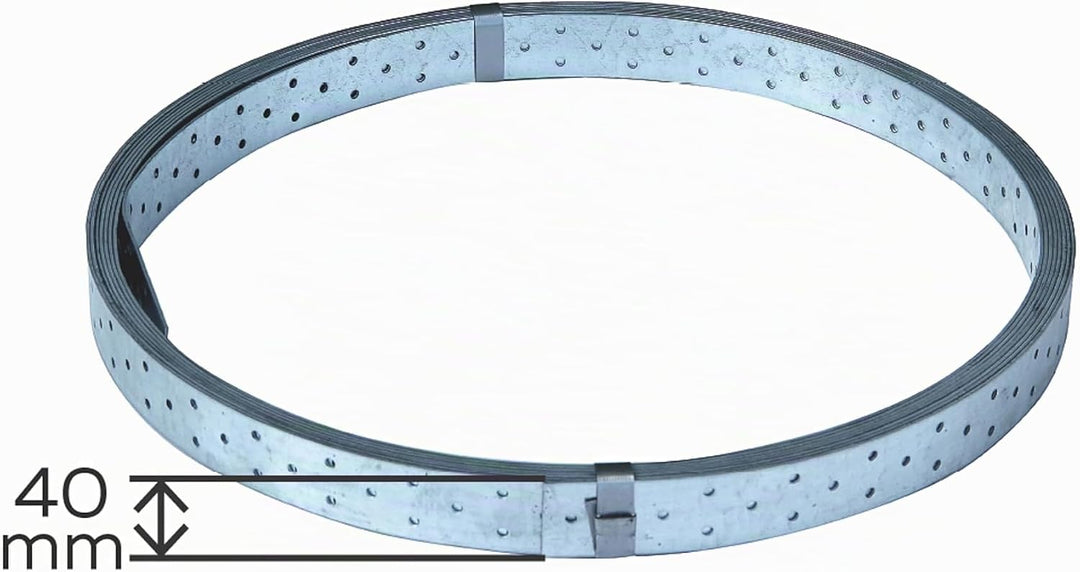 Alberts 339043 Rispenband | sendzimirverzinkt | 10 m, 40 x 2 mm, 10 m
