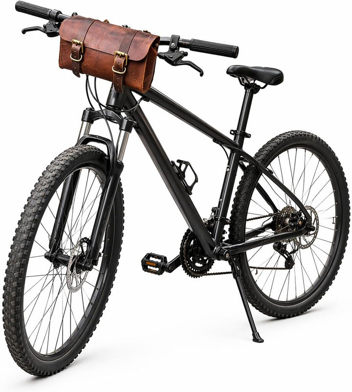 american blue Büffelleder Lenkersattel Motorradtasche Fahrrad Werkzeugtasche Leder Reise Zubehör Tas