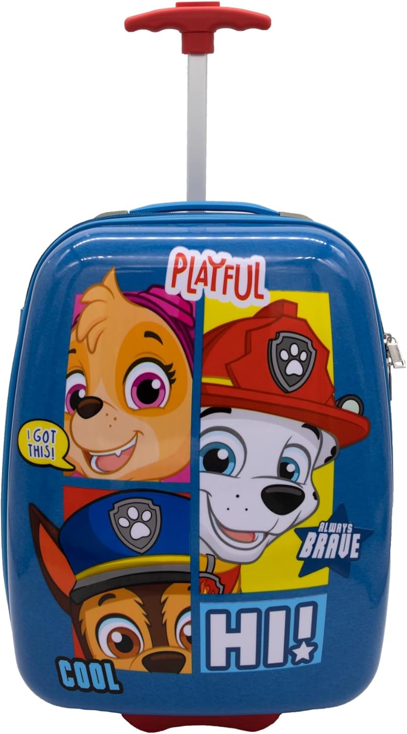 Undercover Kinder Hartschalen Trolley Handgepäck, 2 Rollen, 20 x 44 x 33 cm - 23 l, Motiv: Paw Patro