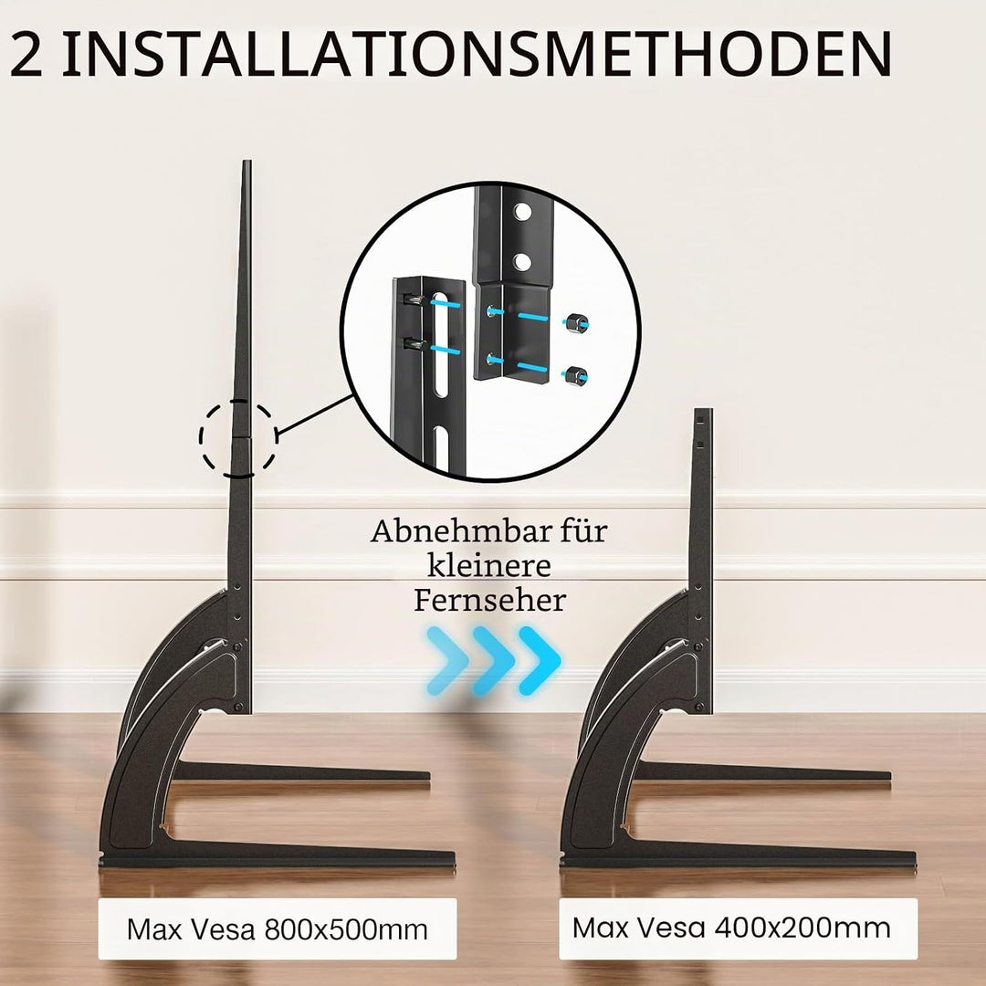 RFIVER Universal TV Standfüsse Füsse Fernseher Beine für 20-65 Zoll Flach Curved TV Ständer Standfus