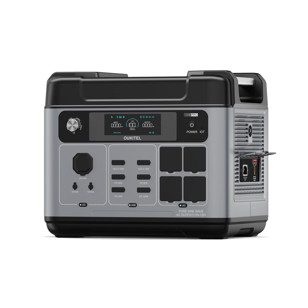 OUKITEL P2001E Pro Tragbare Powerstation 3200W, Solargenerator 2048Wh LiFePO4 Batterie, 1Std Schnell
