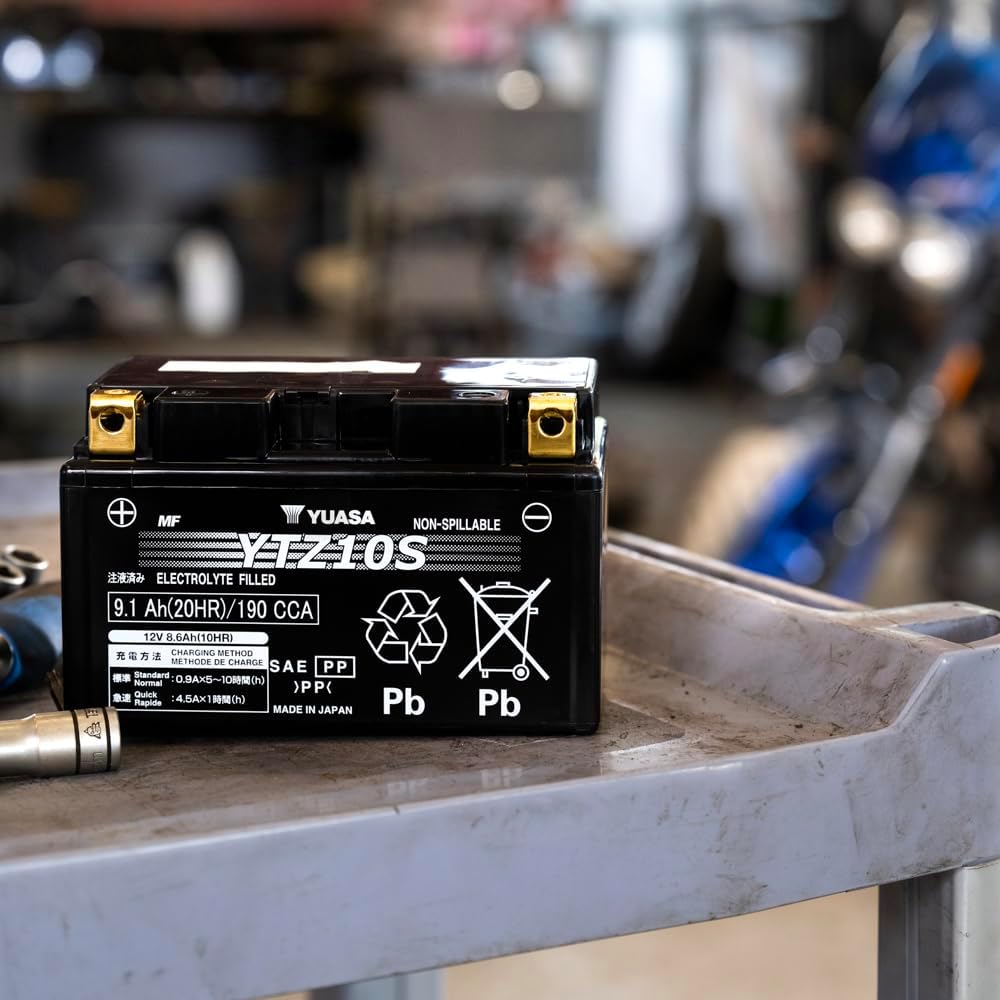 Yuasa YTZ10S Hochleistung Wartungsfreie Batterie, 12V, 150mm x 87mm x, YTZ10S Batterie für Motorrad,