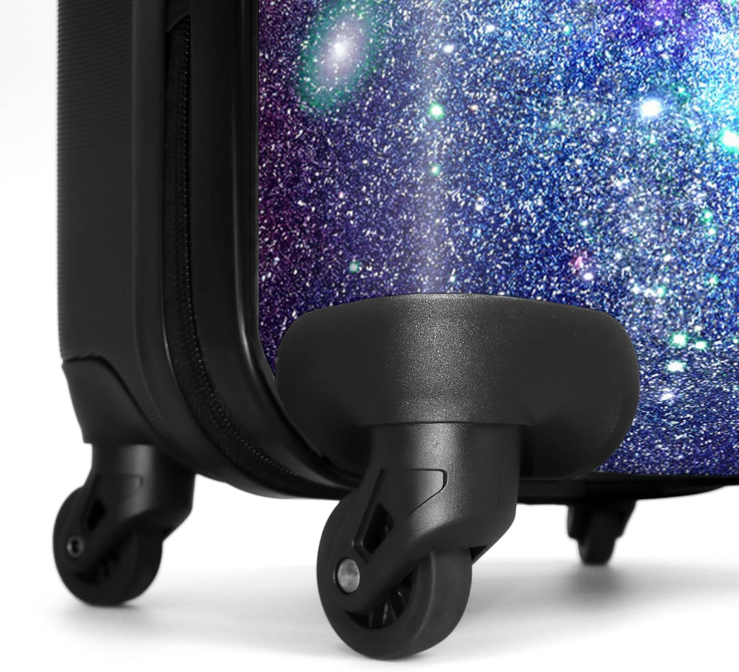 NoBoringSuitcases.com® Kinderkoffer Jungen Handgepäck Koffer Reisetasche mit Rollen Geschenk - Stern