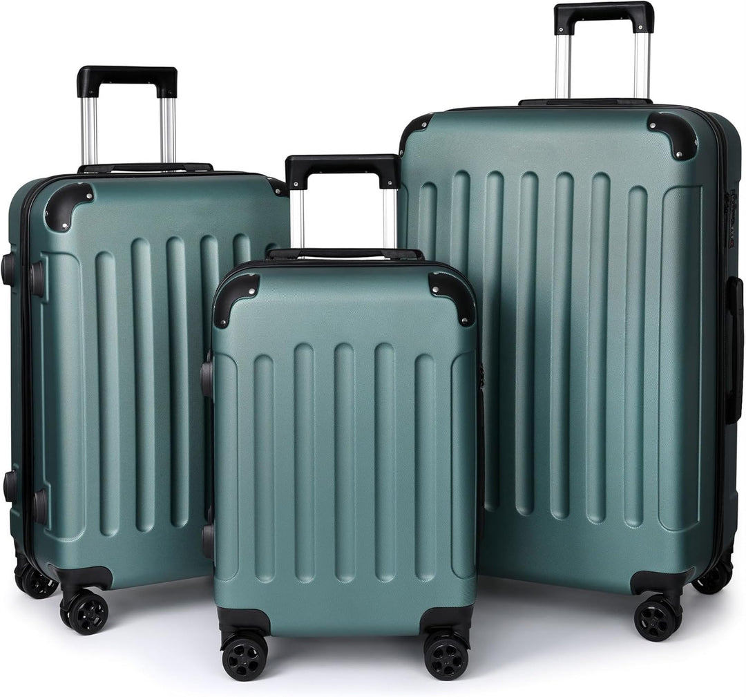 TANTOMI Kofferset 3-teilig, ABS Hartschalenkoffer Set, Reisekoffer Set mit Rollen, Gepäck-Sets (20/2
