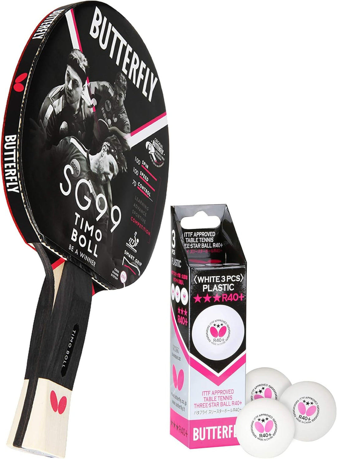 Butterfly® Timo Boll SG99 Tischtennisschläger | Tischtennis Racket Bat Profi & Wettkampf |  taktisch