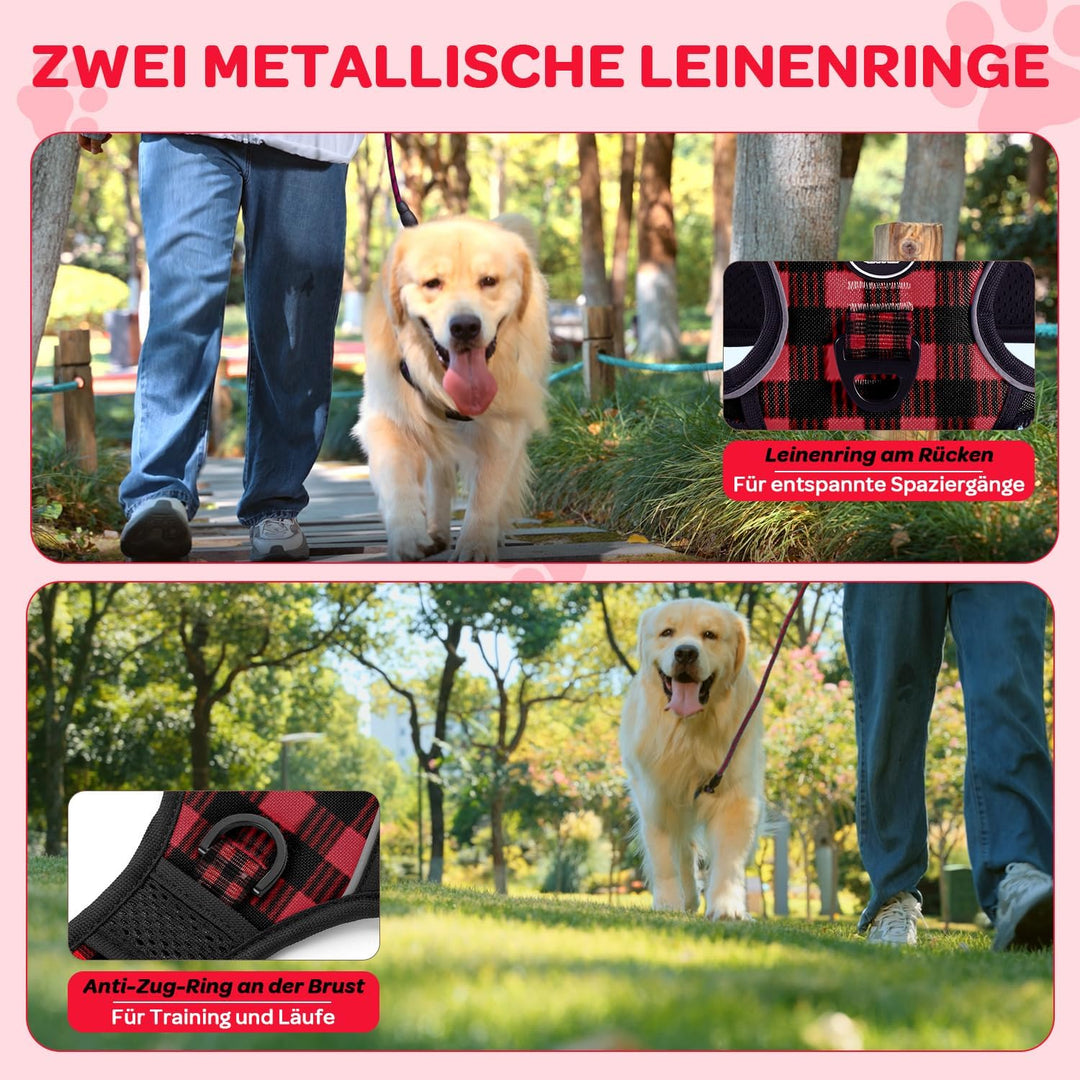 FURRYFECTION Anti Zug Hundegeschirr, Brustgeschirr kleine Hunde Sicherheitsgeschirr Welpen, Antizugg